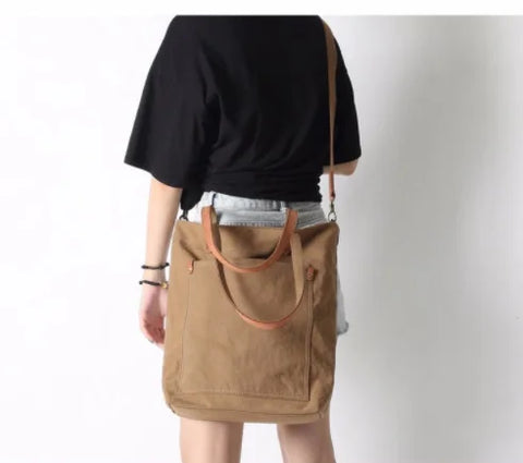 Buy Women Canvas Crossbody Shopping Tote Bag online at Fashionner.