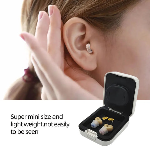 Invisible Hearing Aid Audifonos for Deafness/Elderly  Adjustable  Mini  Sise Inner Ear  Hearing Amplifier Best Sound Amplifier - Fashionner