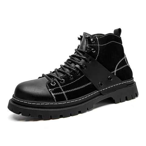 Buy Custom Logo Outdoor Martin Boots Men Waterproof Non-Slip Climbing Hiking Boots online at Fashionner.
