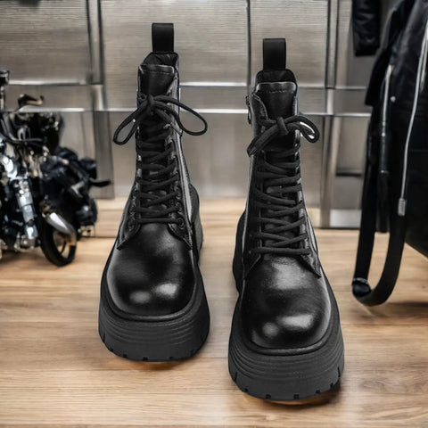 Buy Custom Logo Martin Boots Women Shoes New Styles Low Heels Fashion Designer Motorcycle Boots online at Fashionner.