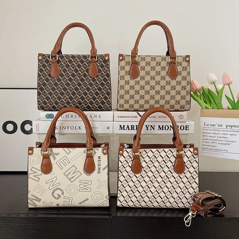 Buy New Fashion Luxury Handbags Young Lady Printed Letter Square Bags Women Designed Famous Purses For Females online at Fashionner.