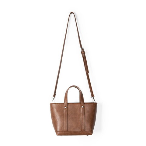 Portable Oil Wax Leather Simple Casual Korean Style Large Capacity Bag - Fashionner
