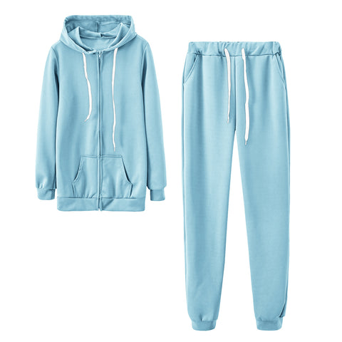 Women's Clothing Hooded Long Sleeve Solid Color Zipper Cardigan Sweater Elastic Waist Casual Loose Outfit - Fashionner