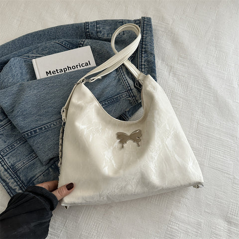 Grand Sac à Bandoulière Nœud Papillon Tendance pour Femme