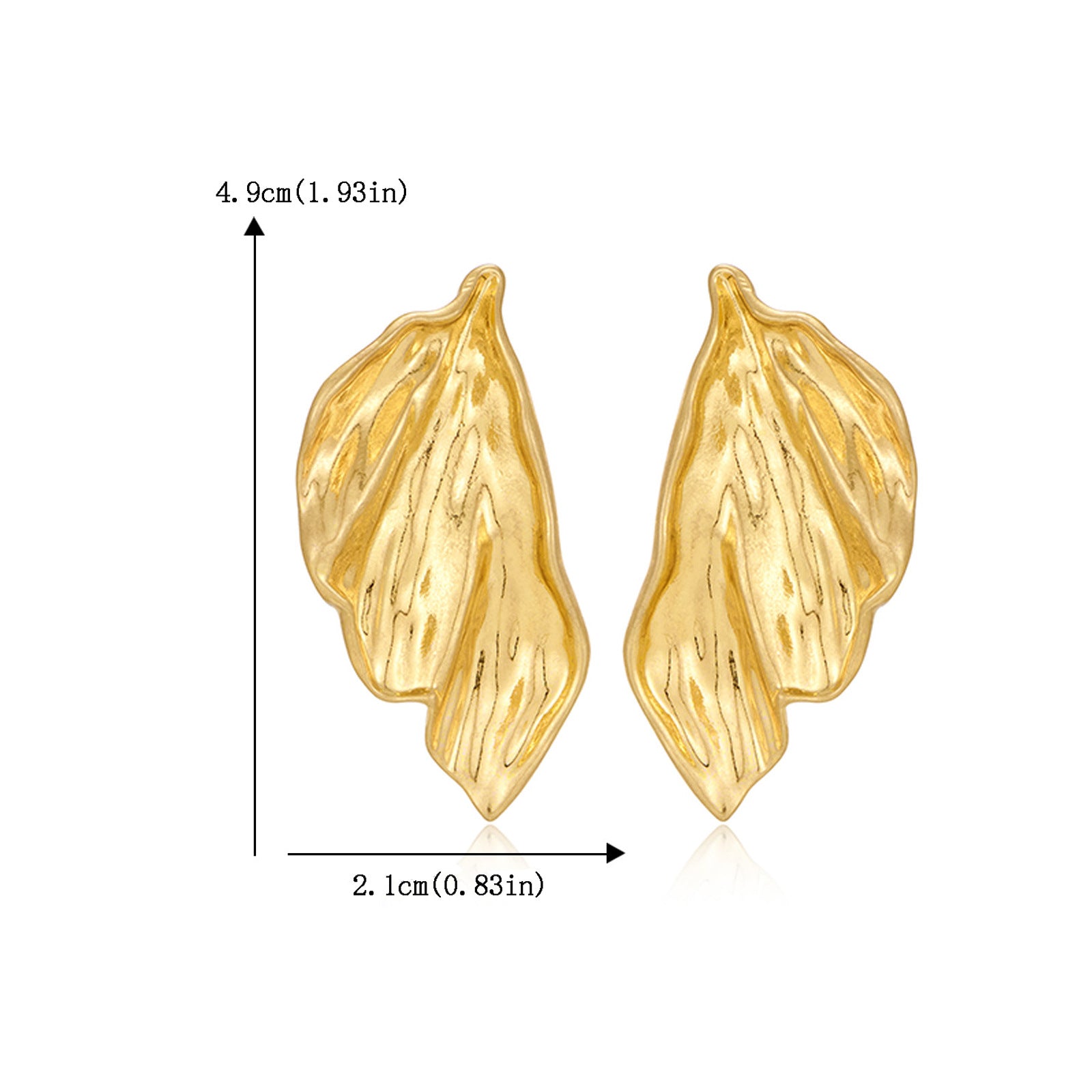 Buy European And American Retro Ear Studs Cold Style Maillard Autumn And Winter Leaf Ear Studs Simple Elegant High-End Light Luxury Women'S Earrings online at Fashionner.