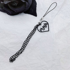 Flame Love Tassel Phone Chain Pendant