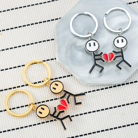 Porte-clés magnétique mignon de méchant graffiti d'amour de dessin animé