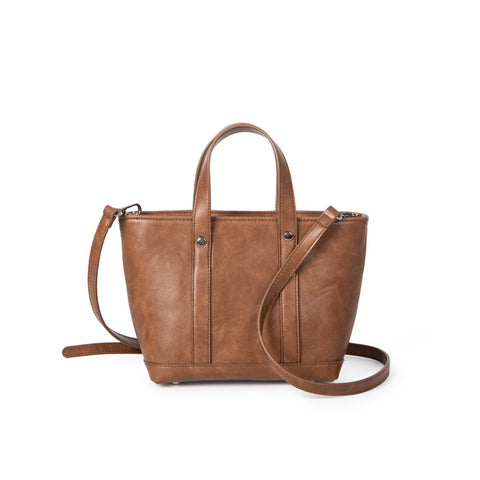 Portable Oil Wax Leather Simple Casual Korean Style Large Capacity Bag - Fashionner