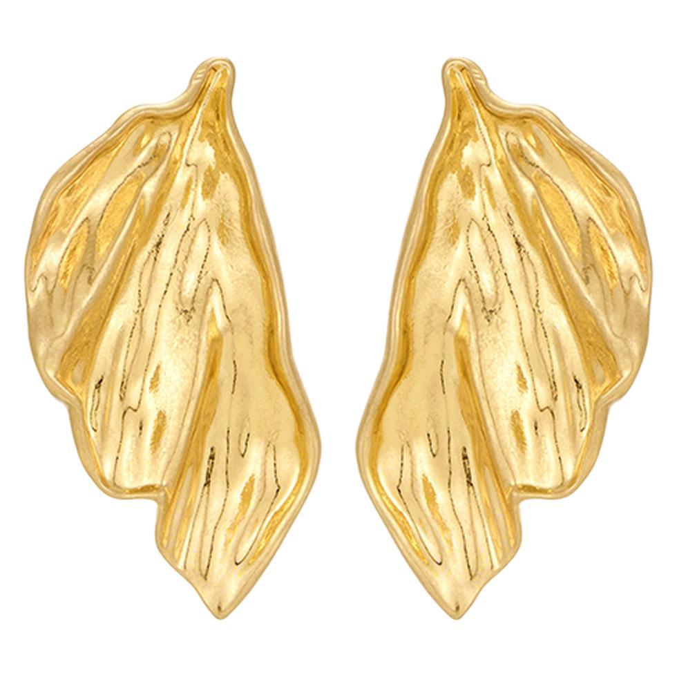 Buy European And American Retro Ear Studs Cold Style Maillard Autumn And Winter Leaf Ear Studs Simple Elegant High-End Light Luxury Women'S Earrings online at Fashionner.