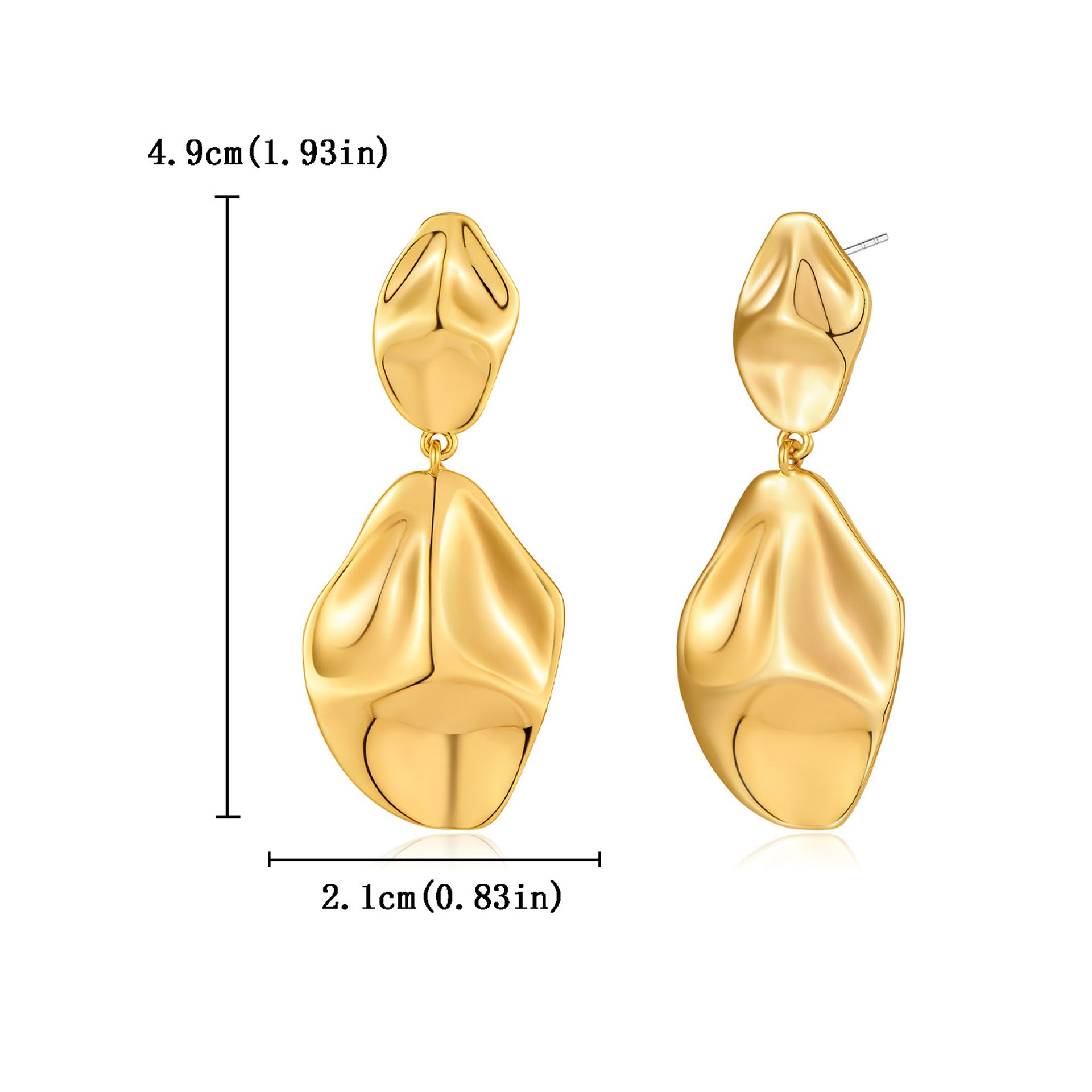 Buy European And American Retro Ear Studs Cold Style Maillard Autumn And Winter Leaf Ear Studs Simple Elegant High-End Light Luxury Women'S Earrings online at Fashionner.