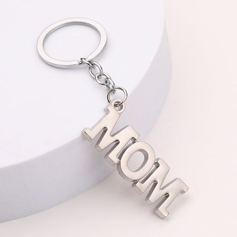 Porte-clés en alliage de zinc avec lettres, cadeau créatif pour la fête des pères ou des mères