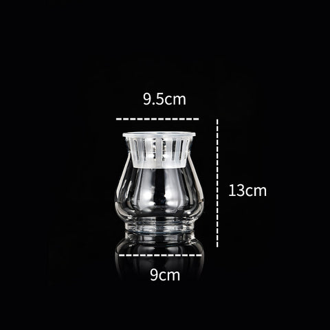 Vase transparent en plastique pour hydroponie