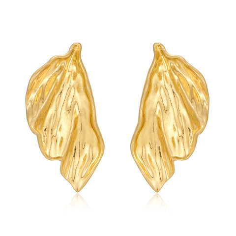 Buy European And American Retro Ear Studs Cold Style Maillard Autumn And Winter Leaf Ear Studs Simple Elegant High-End Light Luxury Women'S Earrings online at Fashionner.
