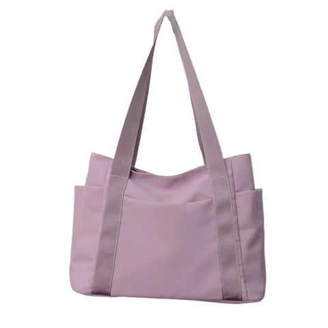 Nouveau sac fourre-tout de style japonais de couleur unie, sac à bandoulière décontracté en toile simple