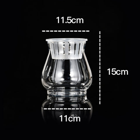 Vase transparent en plastique pour hydroponie