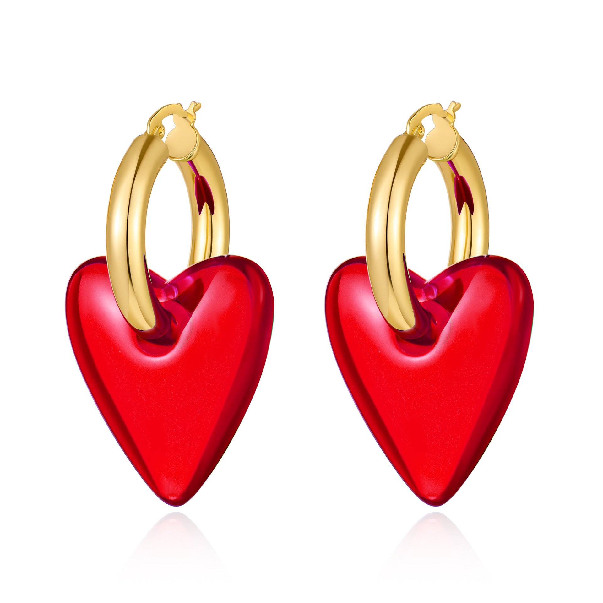 Buy Middle Aged Small Fragrance Wine Red Series Earrings Baroque Retro Style Light Luxury Gold Ruby Earrings For Women online at Fashionner.