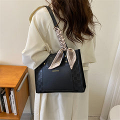 Contrast Color One Shoulder Underarm Tote Big Bag Korean Style Fashion Crossbody