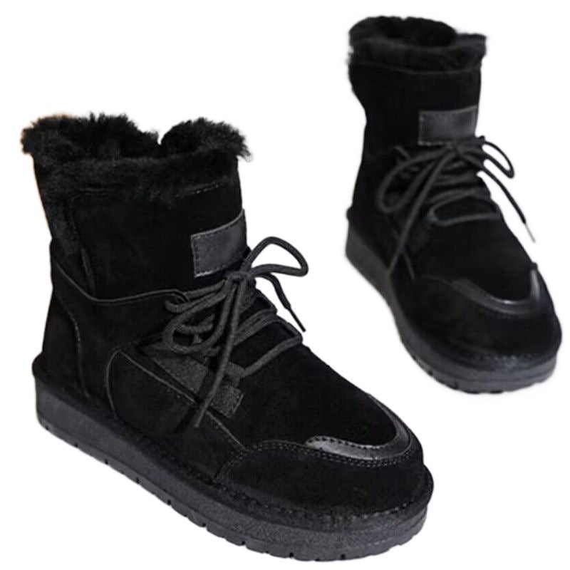 Thick Bottom Fur Booties Women's Real Fur - Fashionner