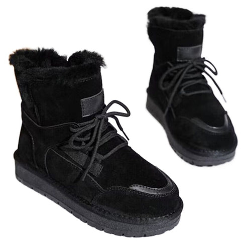 Thick Bottom Fur Booties Women's Real Fur - Fashionner