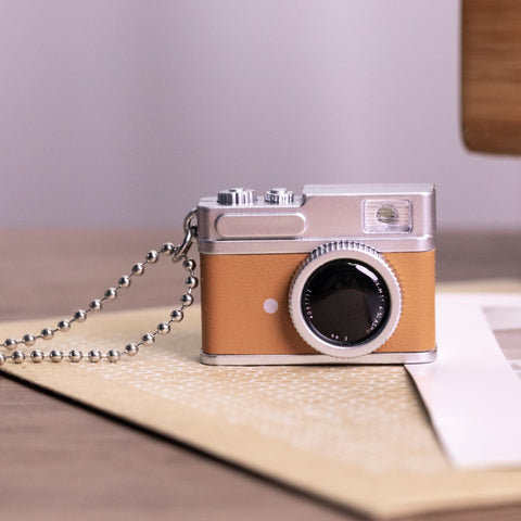 Porte-clés lumineux LED d'appareil photo miniature en trois dimensions