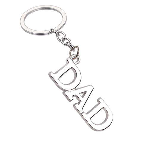 Porte-clés en alliage de zinc avec lettres, cadeau créatif pour la fête des pères ou des mères