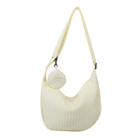 South Korea Ins Girl's Fashionable Cloud Puff Flower Shoulder Bag - Fashionner