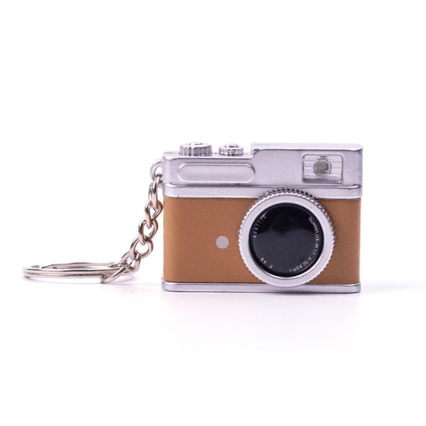Porte-clés lumineux LED d'appareil photo miniature en trois dimensions