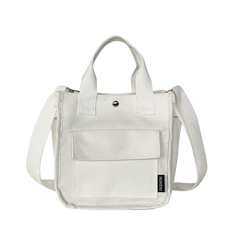 Three-dimensional Multi-pocket Canvas Crossbody Bag - Fashionner