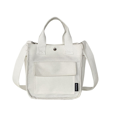 Three-dimensional Multi-pocket Canvas Crossbody Bag - Fashionner
