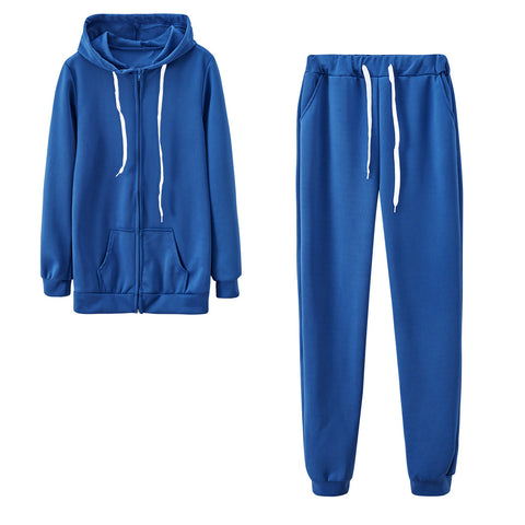 Women's Clothing Hooded Long Sleeve Solid Color Zipper Cardigan Sweater Elastic Waist Casual Loose Outfit - Fashionner