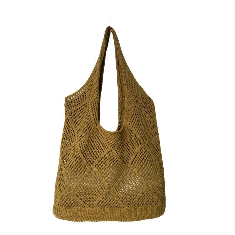 Women's Fashion Hollowed-out Shoulder Woven Bag - Fashionner