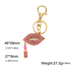 Cute Fashion Diamond Mouth Keychain Pendant