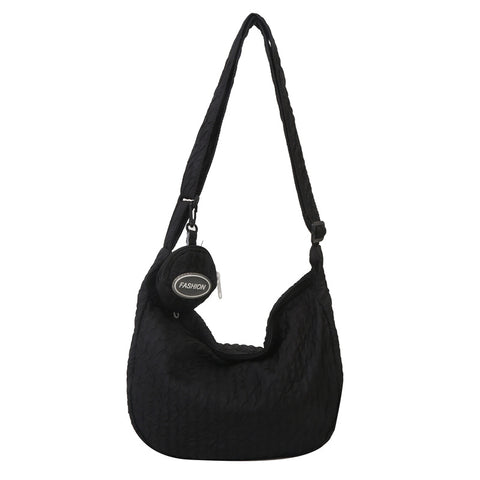 South Korea Ins Girl's Fashionable Cloud Puff Flower Shoulder Bag - Fashionner