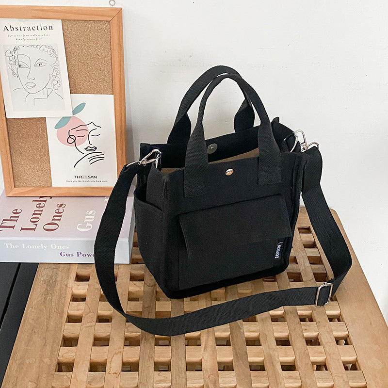 Three-dimensional Multi-pocket Canvas Crossbody Bag - Fashionner