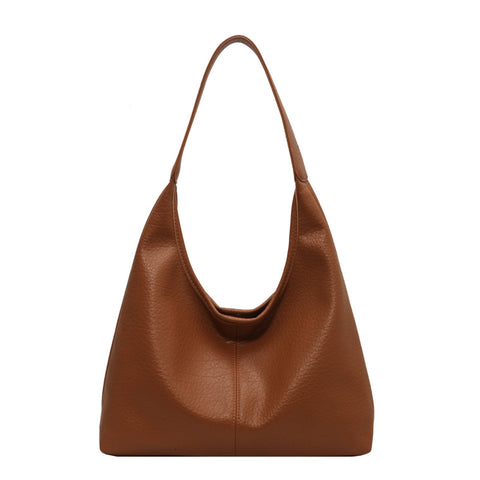2Pcs Handbags Large Capacity Bag Women Underarm Korean Style Soft Pu Leather Shopping Shouder Bags With Small Wallet - Fashionner