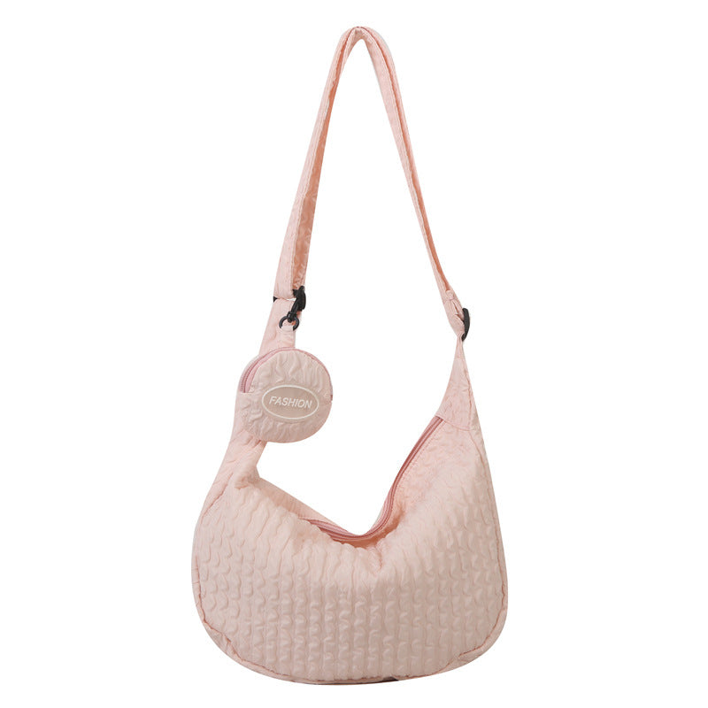 South Korea Ins Girl's Fashionable Cloud Puff Flower Shoulder Bag - Fashionner