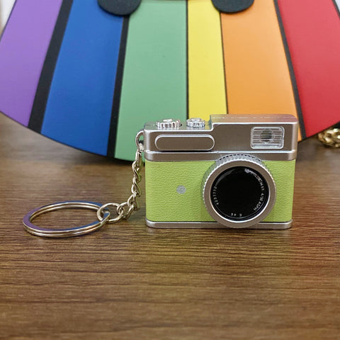 Porte-clés lumineux LED d'appareil photo miniature en trois dimensions