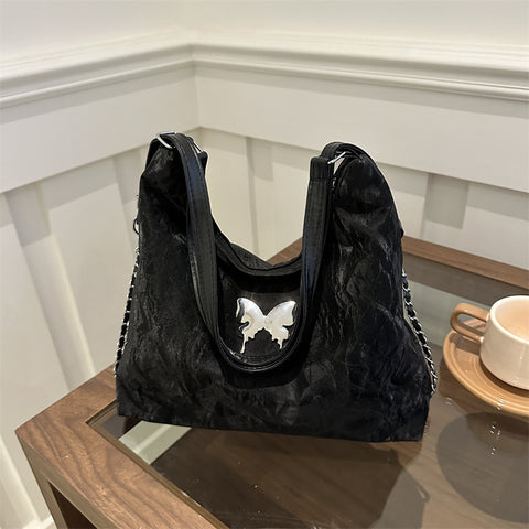 Grand Sac à Bandoulière Nœud Papillon Tendance pour Femme