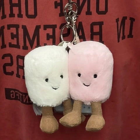 Paire de porte-clés pendentif barbe à papa