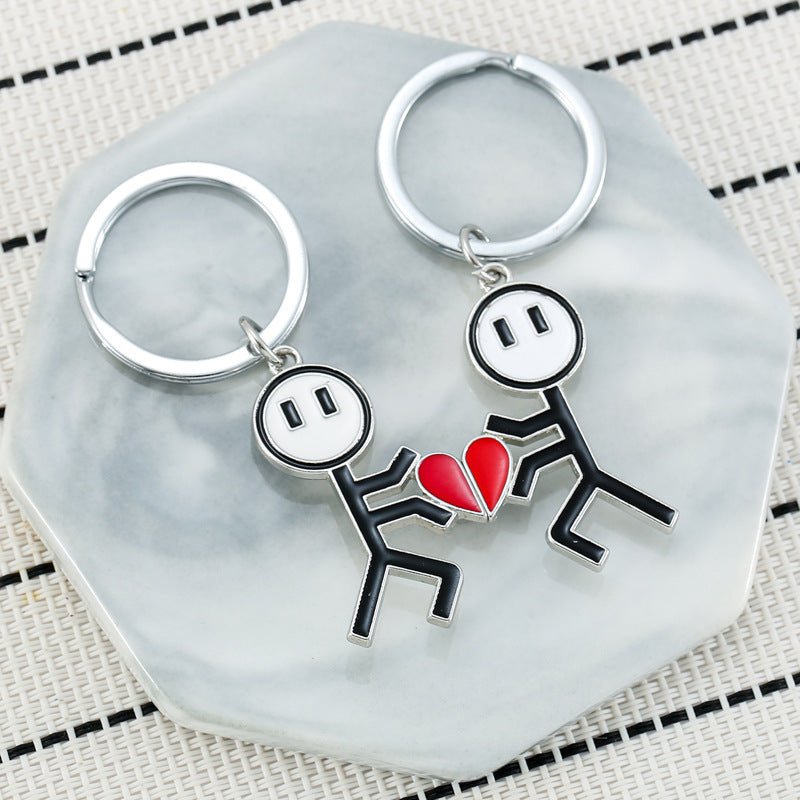Cute Cartoon Love Magnetic Graffiti Villain Keychain