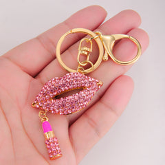 Cute Fashion Diamond Mouth Keychain Pendant