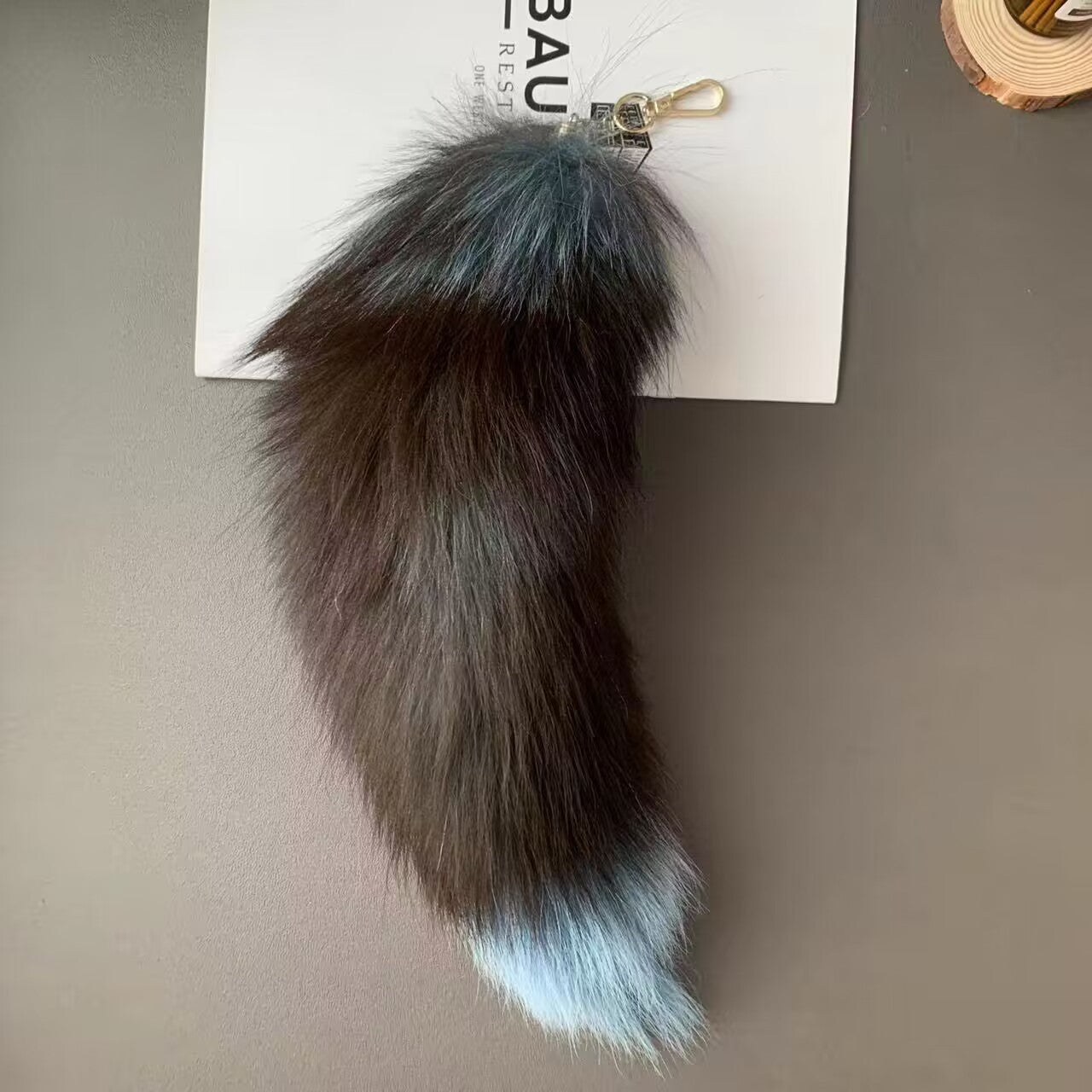 Personalized Plush Fox Tail Pendant Bag Hanging Ornaments