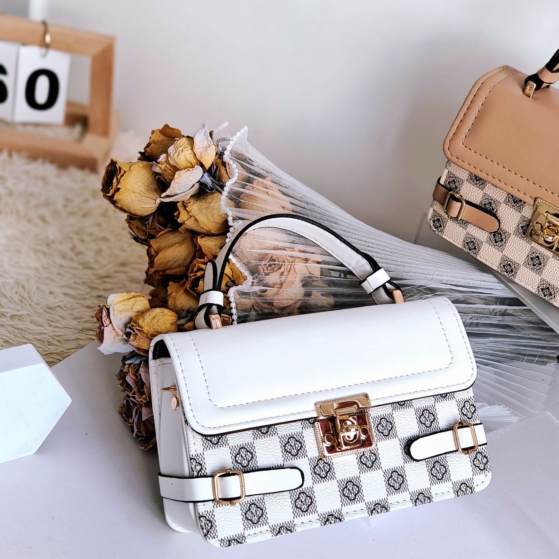 Comfortable Retro Small Square Pattern Ethnic Crossbody Bag - Fashionner