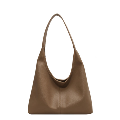 2Pcs Handbags Large Capacity Bag Women Underarm Korean Style Soft Pu Leather Shopping Shouder Bags With Small Wallet - Fashionner