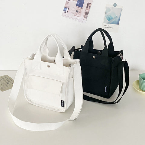 Three-dimensional Multi-pocket Canvas Crossbody Bag - Fashionner