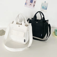 Three-dimensional Multi-pocket Canvas Crossbody Bag - Fashionner