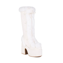Fur Boots Platform Platform High Heel Women's High Boots - Fashionner