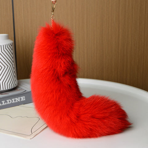 Personalized Plush Fox Tail Pendant Bag Hanging Ornaments