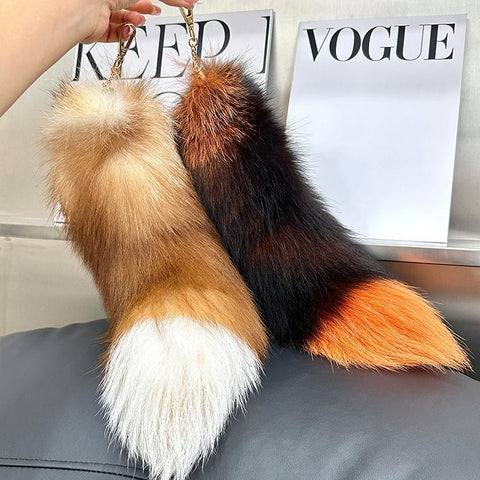 Personalized Plush Fox Tail Pendant Bag Hanging Ornaments