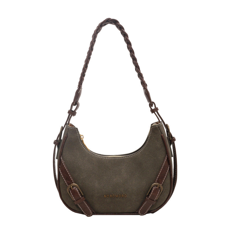 Retro Underarm Baguette Shoulder Selenodont Bag - Fashionner